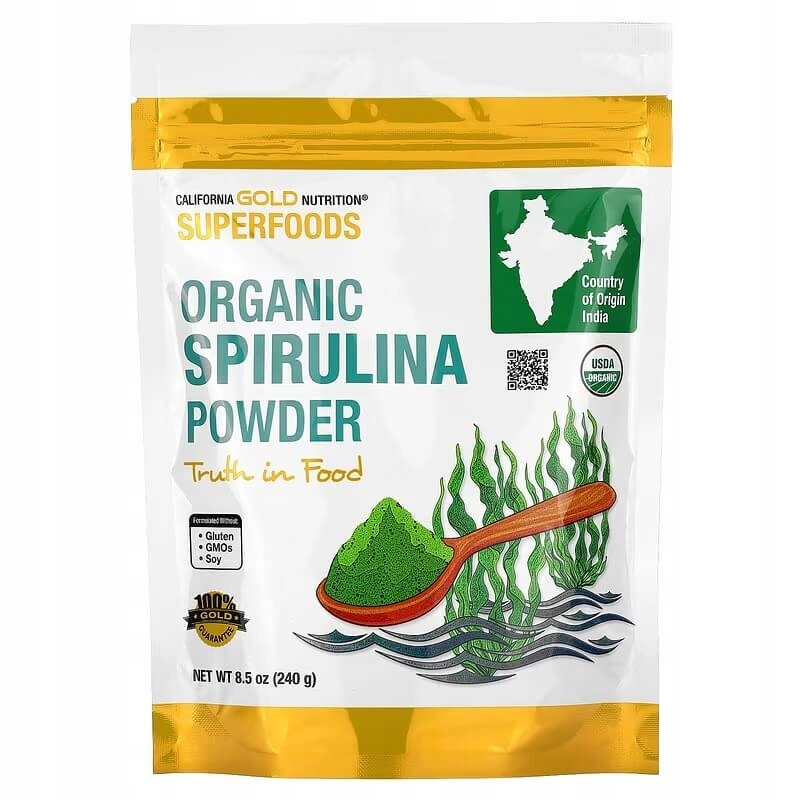 California Gold Nutrition Superfoods Organická Spirulina Prášek 240g.