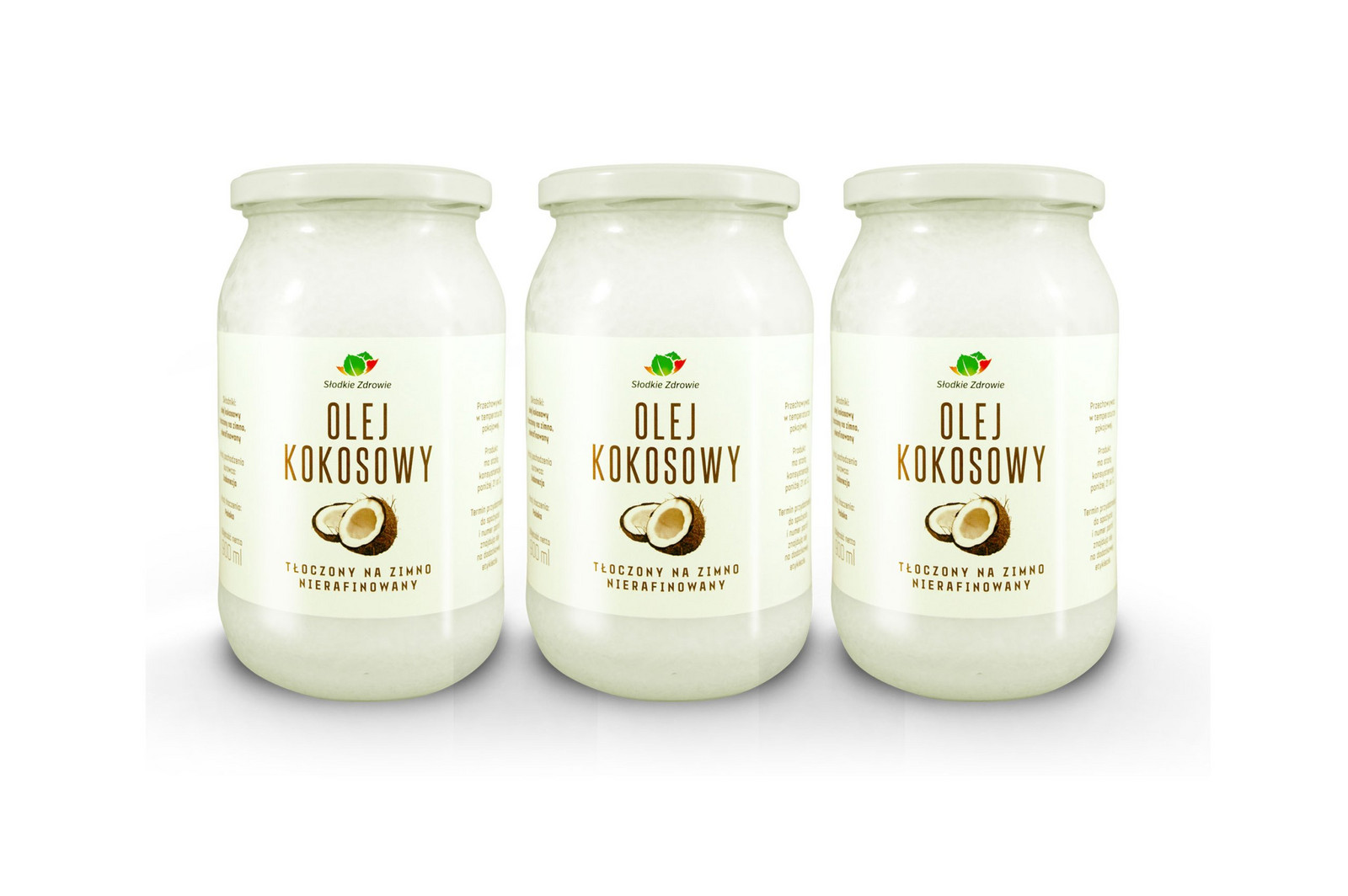 Kokosový Olej 3x 900ml Nerafinovaný Extra Virgin