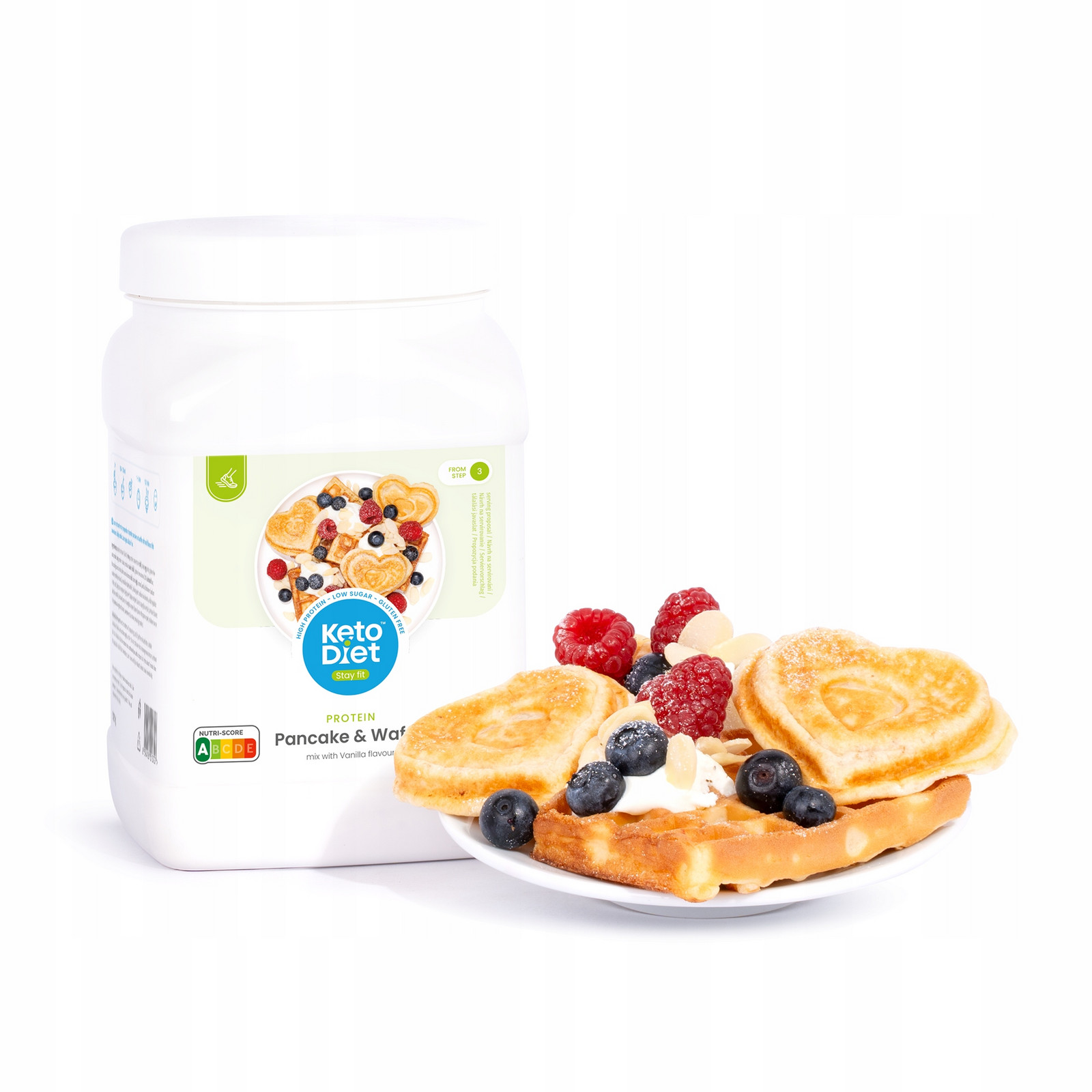 KetoDiet Proteinové lívance a vafle příchuť vanilka (525 g)