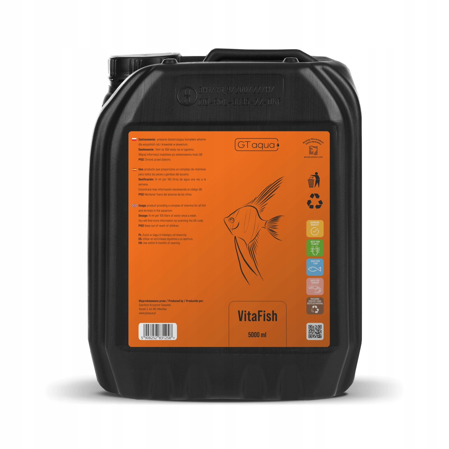 Gt Aqua VitaFish 5 L vitamíny pro ryby