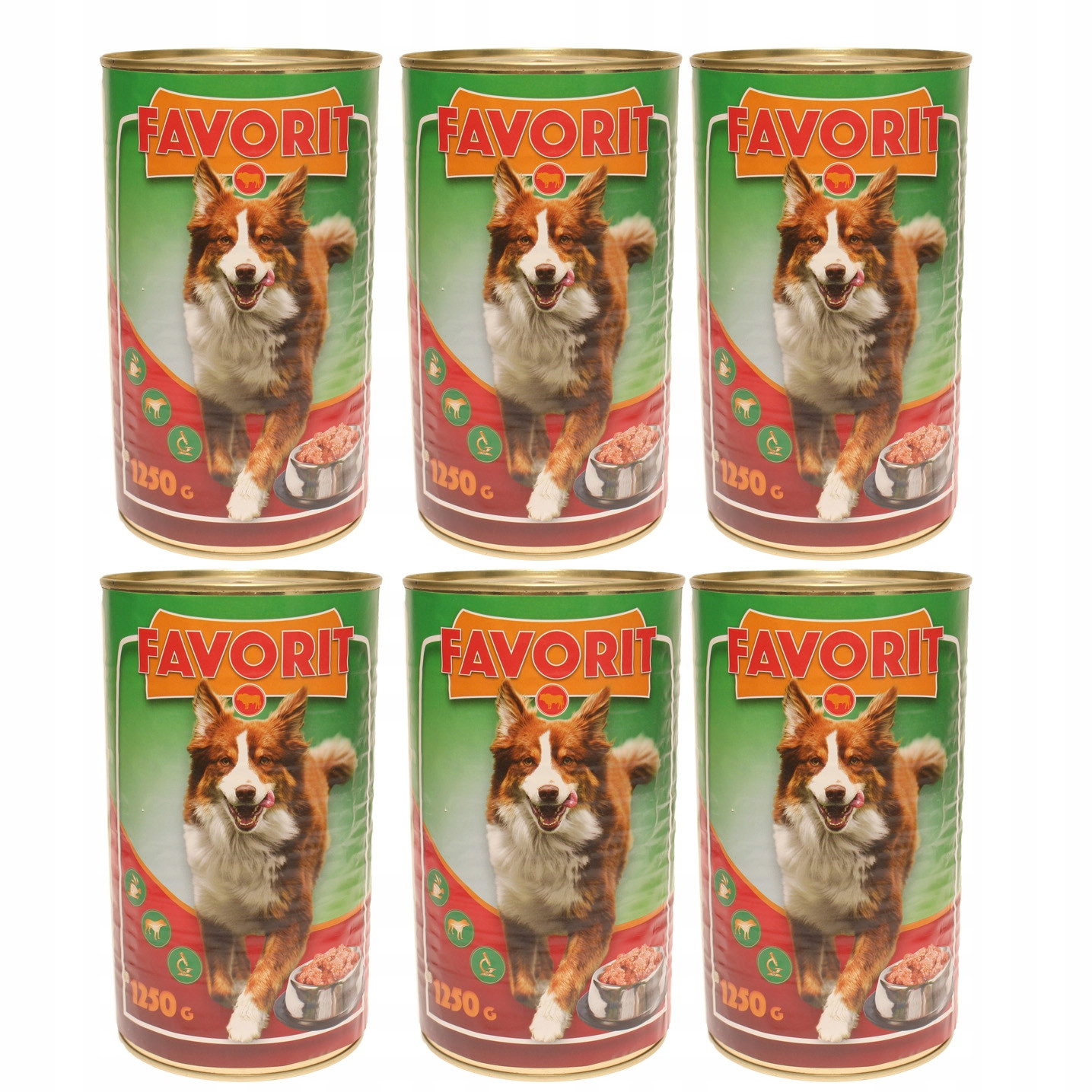 Favorit krmivo mokré pro psa hovězí 6 x 1250g