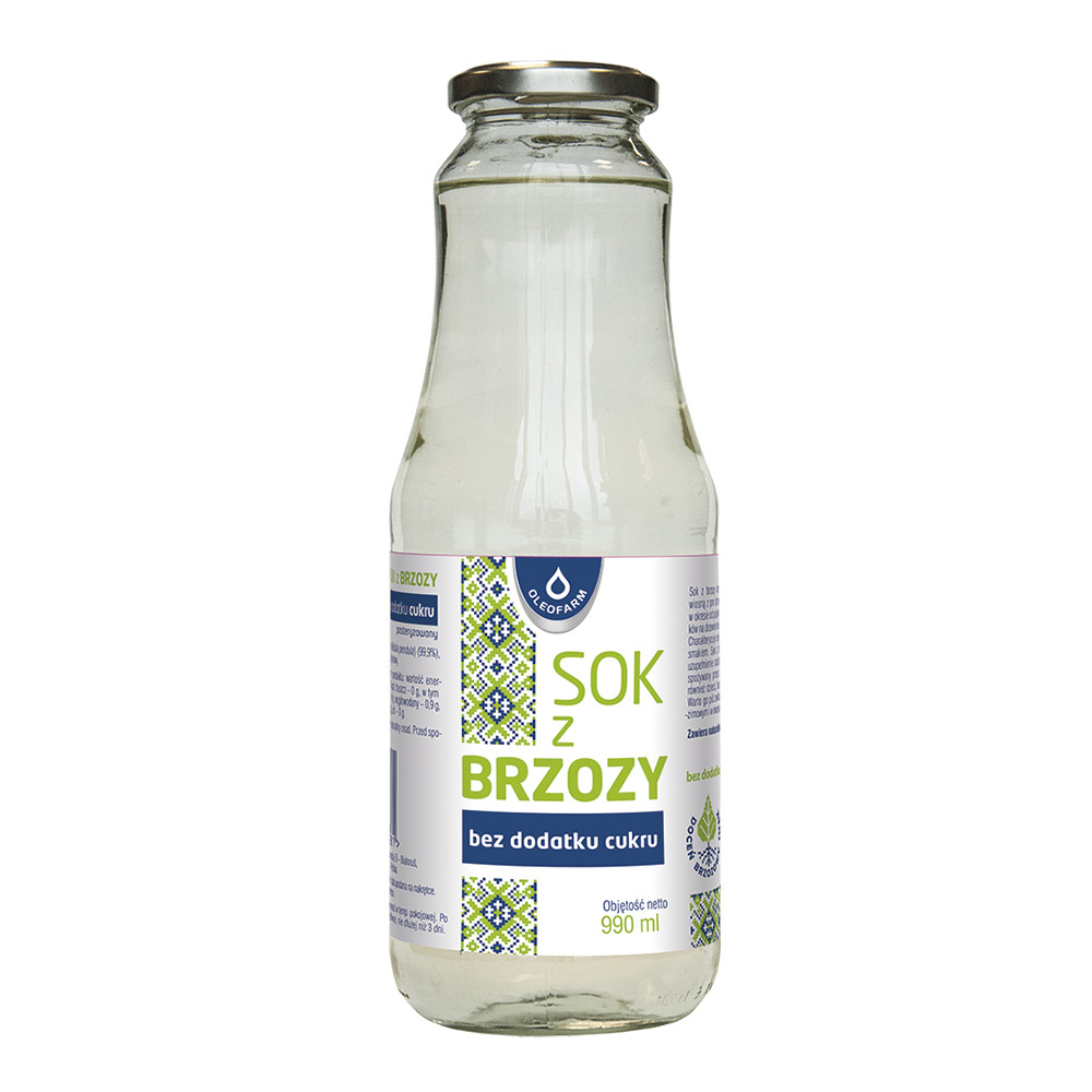 Oleofarm Březová šťáva bez přidaného cukru 990 ml Set: 6 ks