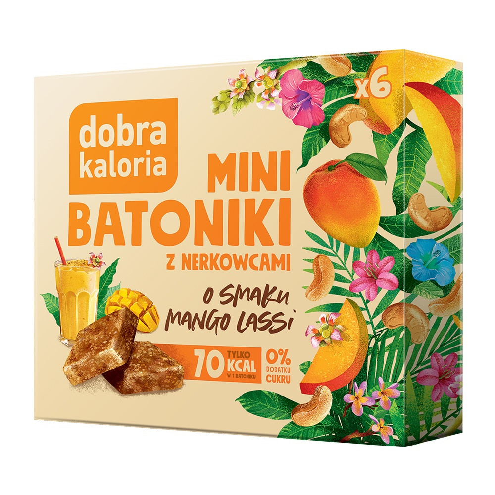 Dobra Kaloria Mini tyčinky s příchutí manga lassi 102 g Set: 14 ks