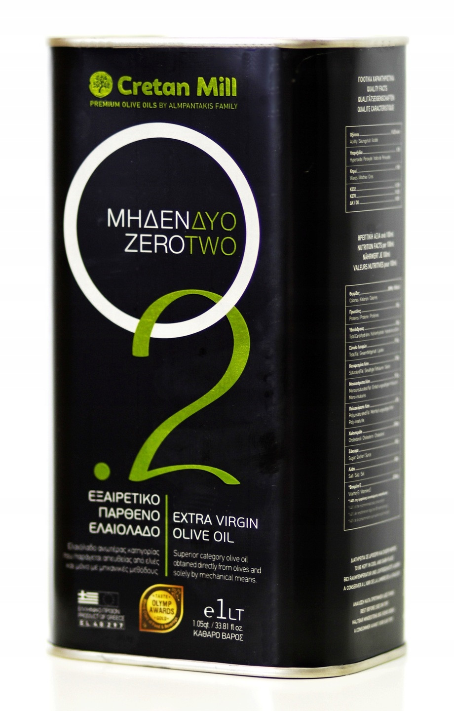 ZERO.2 Extra panenský olej Koroneiki z Kréty 1 l