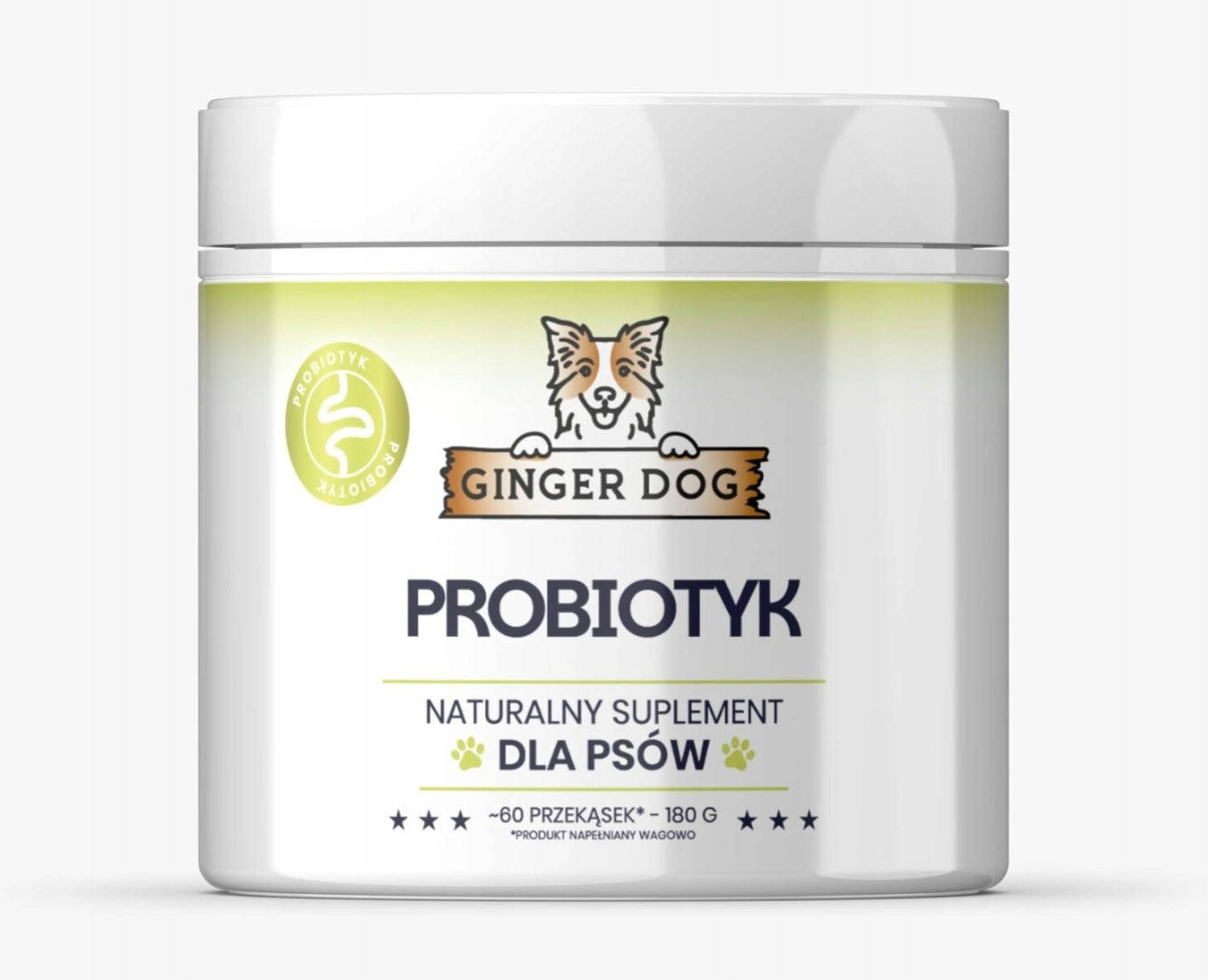 Ginger Dog Probiotikum zdravá střeva zdravý pes svačiny 180 g