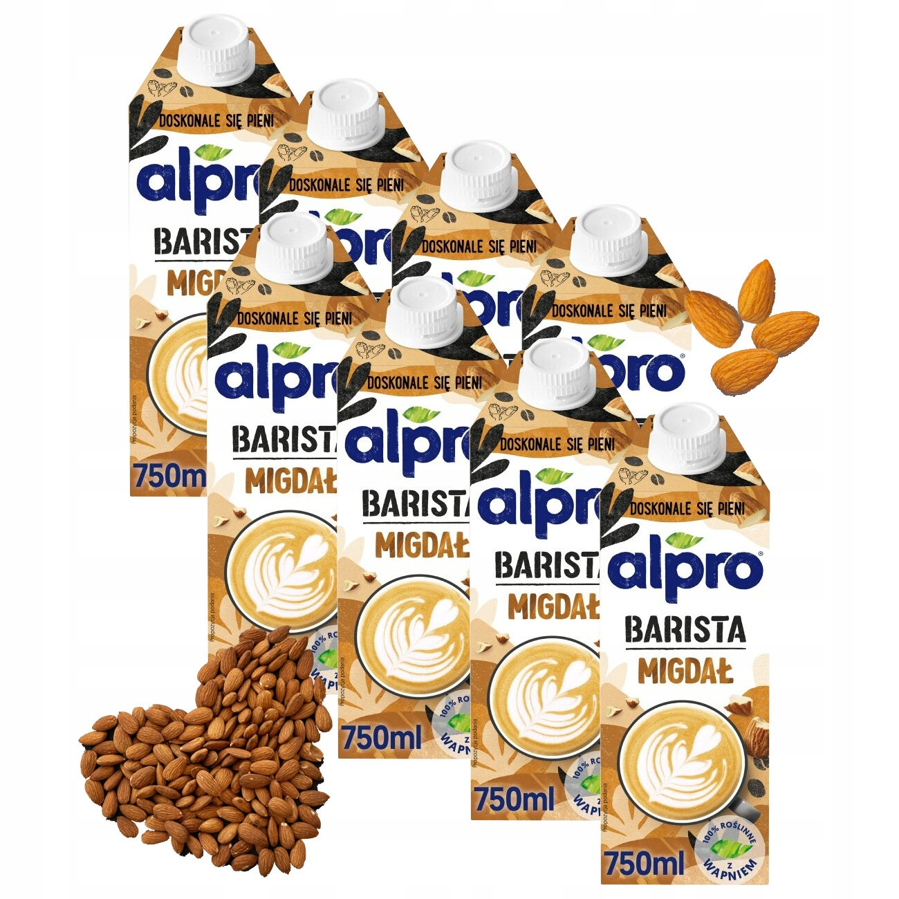 Rostlinný nápoj bez laktózy Alpro Barista Almond Mandlový 8x750 ml