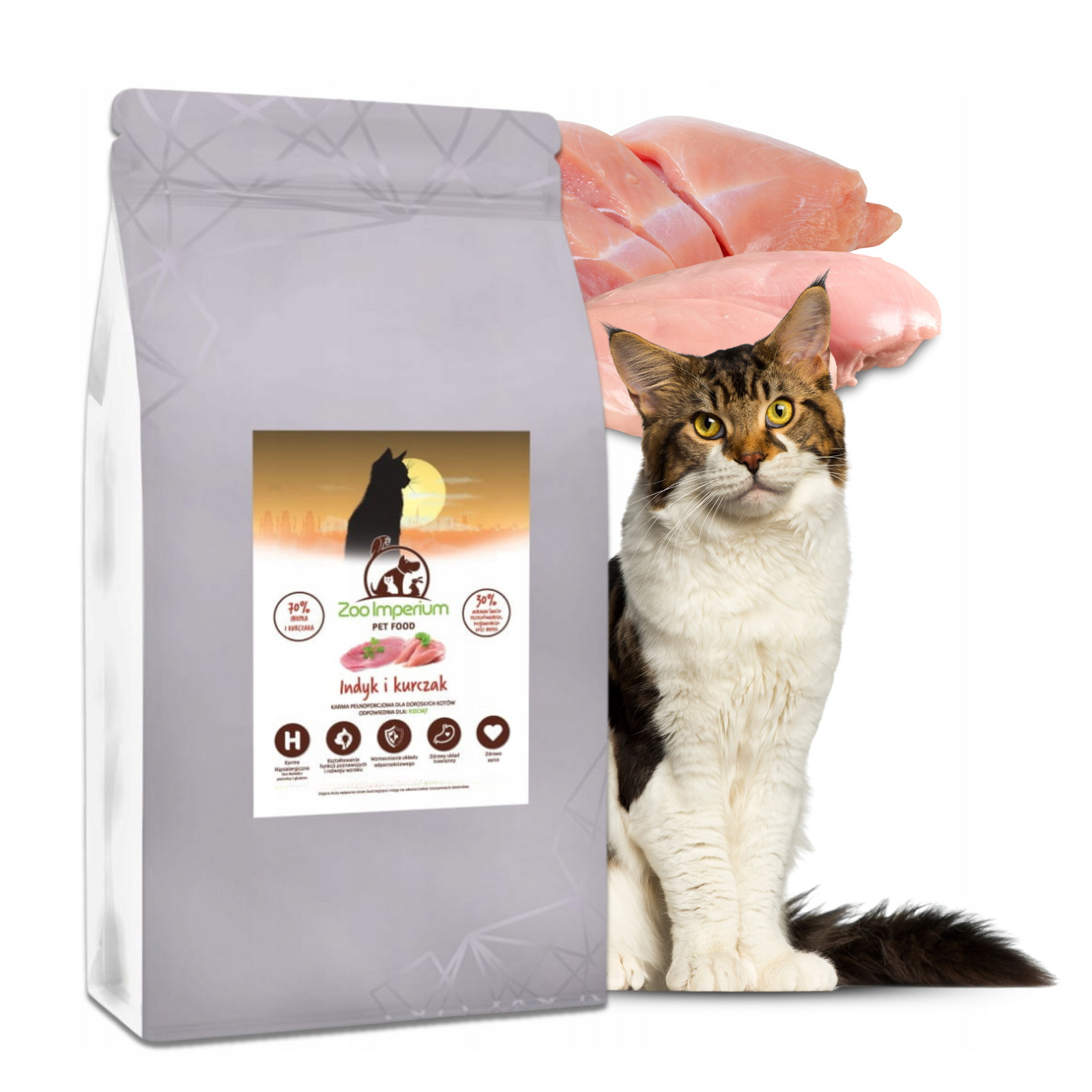 Suché Krmivo pro koťata Grain Free Bezobilné Zoo Imperium Krůta Kuře 5 kg