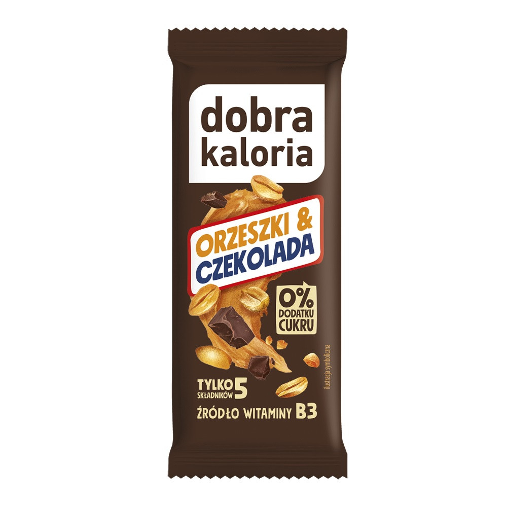 Dobra Kaloria Tyčinka s oříšky a čokoláda 35 g Set: 20 ks