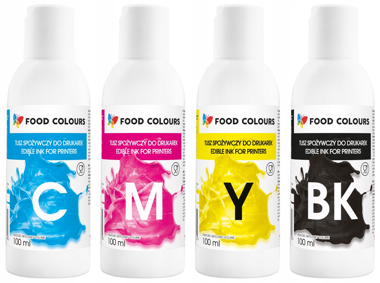 Jedlé inkousty pro potravinářské tiskárny 4x100ml Food Colours Jedlý inkoust