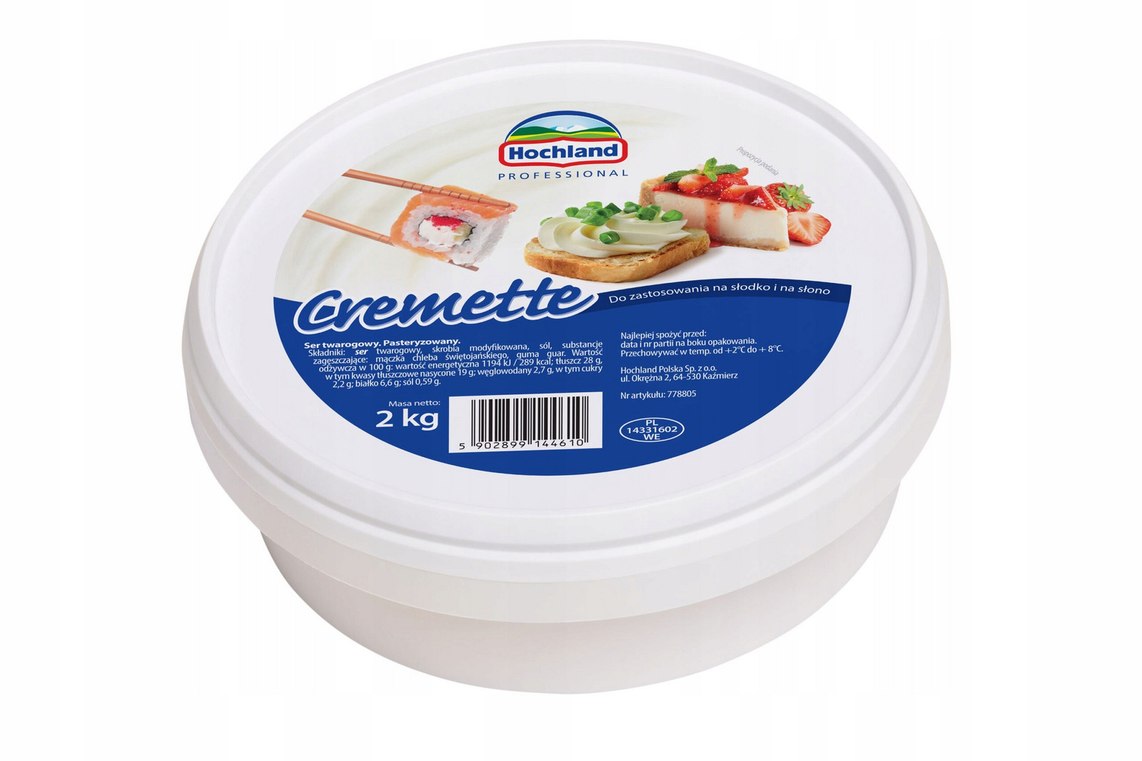 Hochland Professional Cremette tvarohový sýr 2 kg 16.05.2025