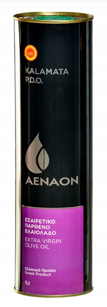 Olivový Olej Extra Virgine Kalamata P.d.o. 1 l Plechovka Aenaon Řecko
