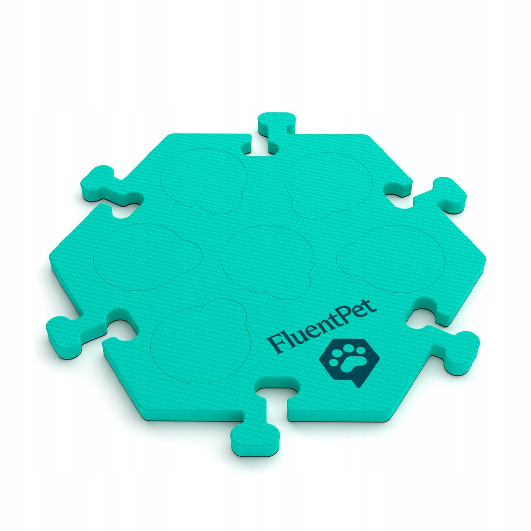 FluentPet HexTile Compact pěnová podložka se 6 tlačítky zelená