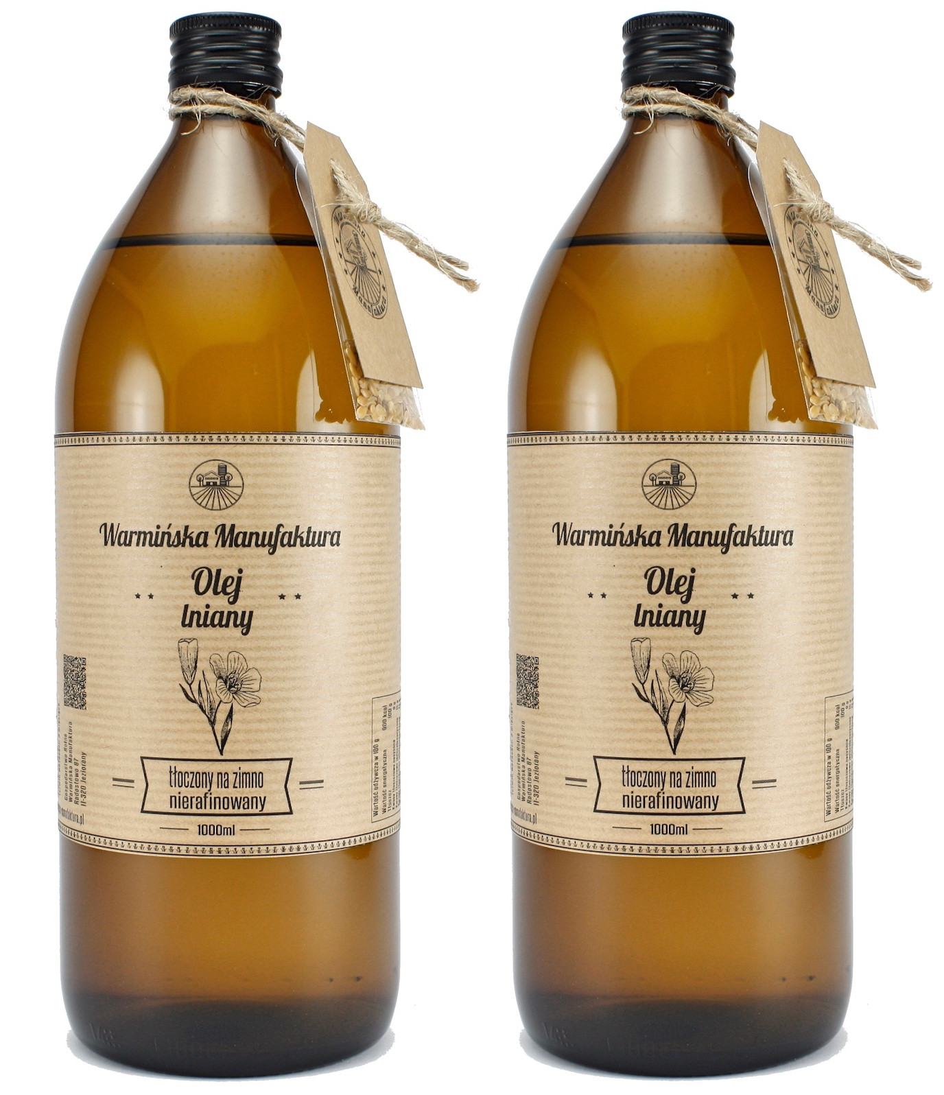 Lněný olej 2x1000ml Warmińska Manufaktura