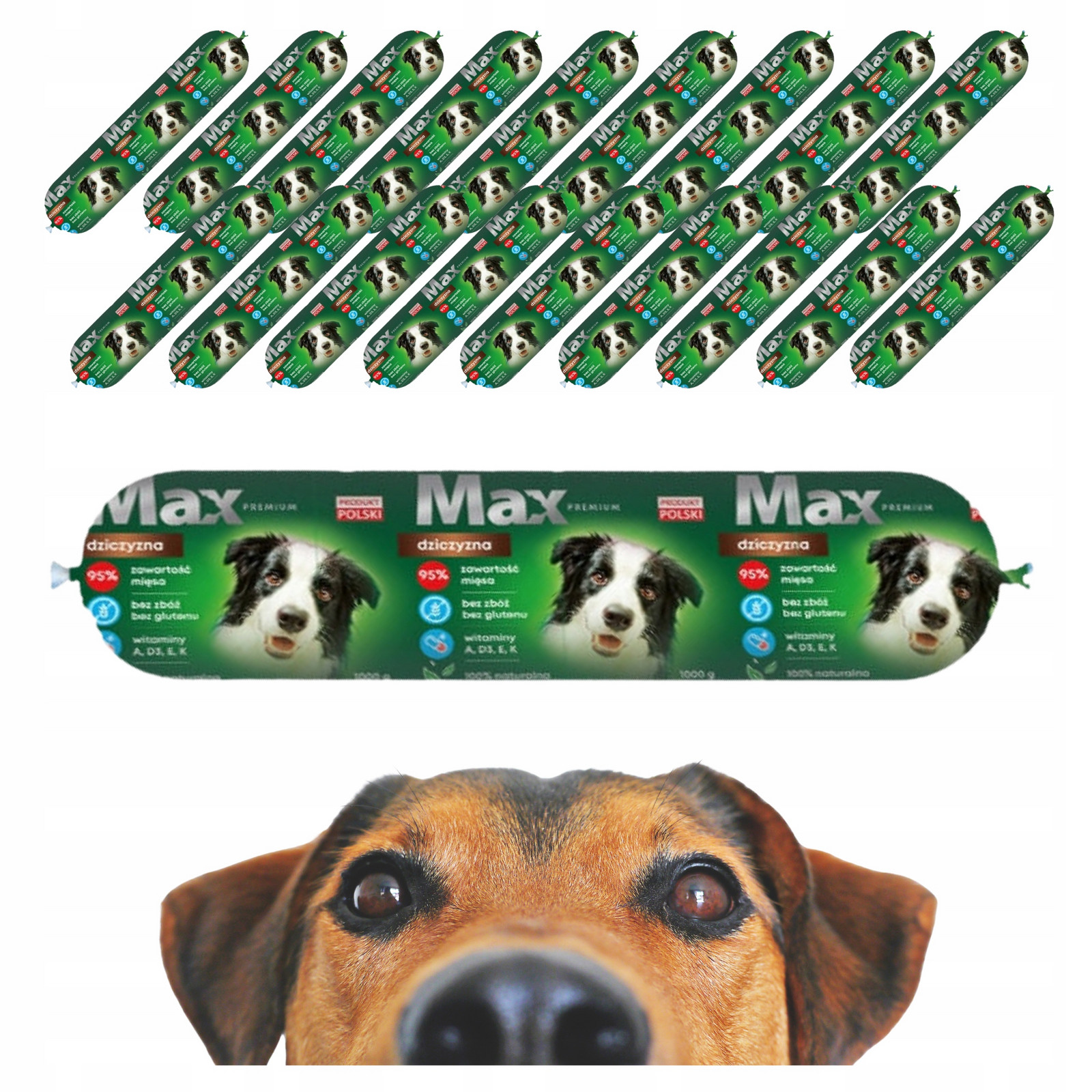 Krmivo mokré Max s zvěřinou tyčinka 1 kg 19 kusů