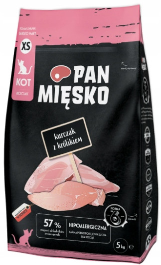 Pan Mięsko Kitten kuřecí s králičím XS - Výhodné balení: 2 x 5 kg