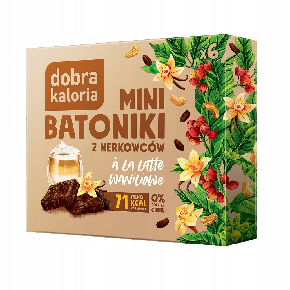 Dobra Kaloria Mini tyčinky z ořechů a'la vanilkové latte Set: 14 ks