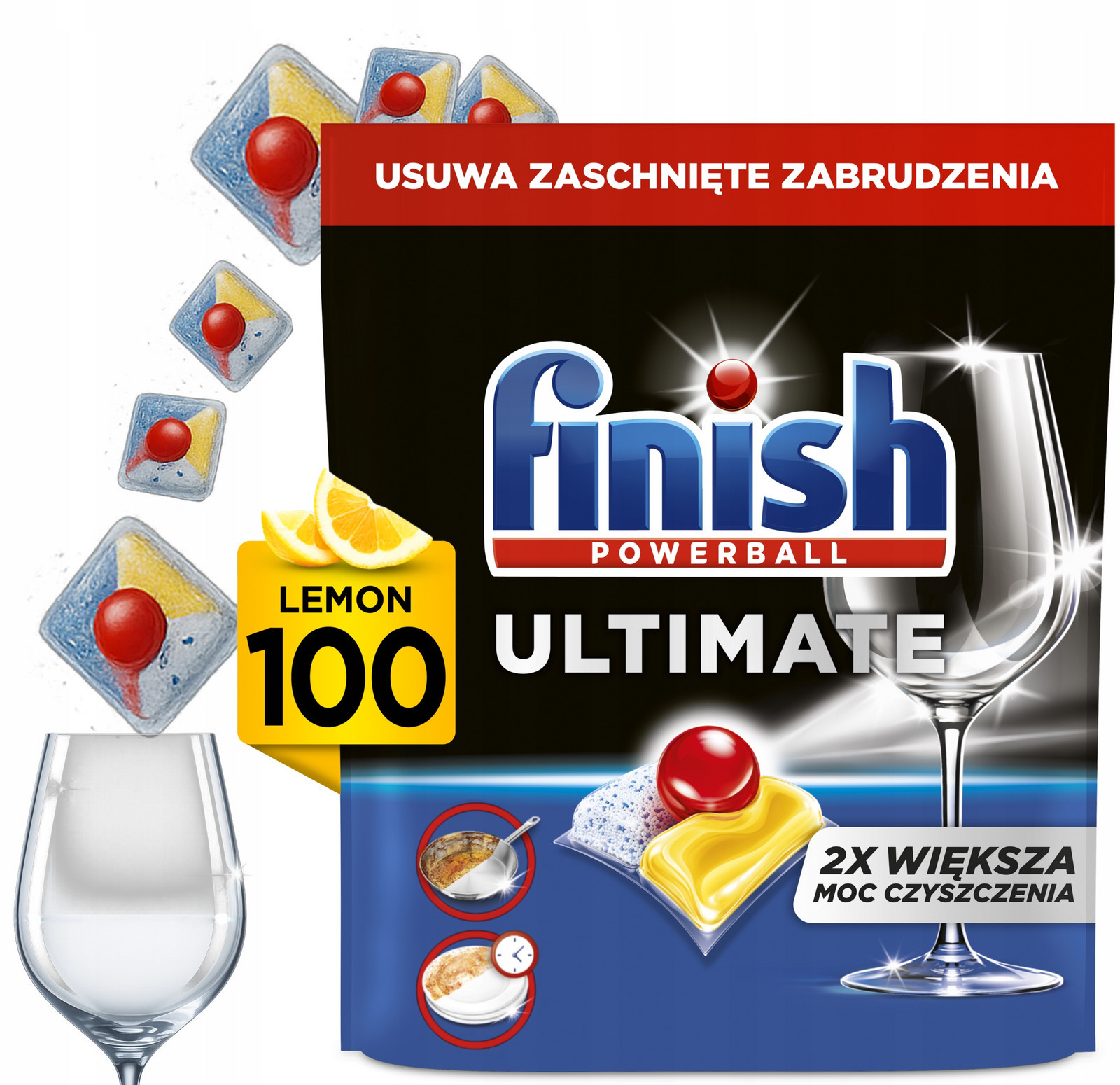 Kapsle Finish Ultimate Mytí Nádobí Účinnější All In 1 Lemon 100 ks