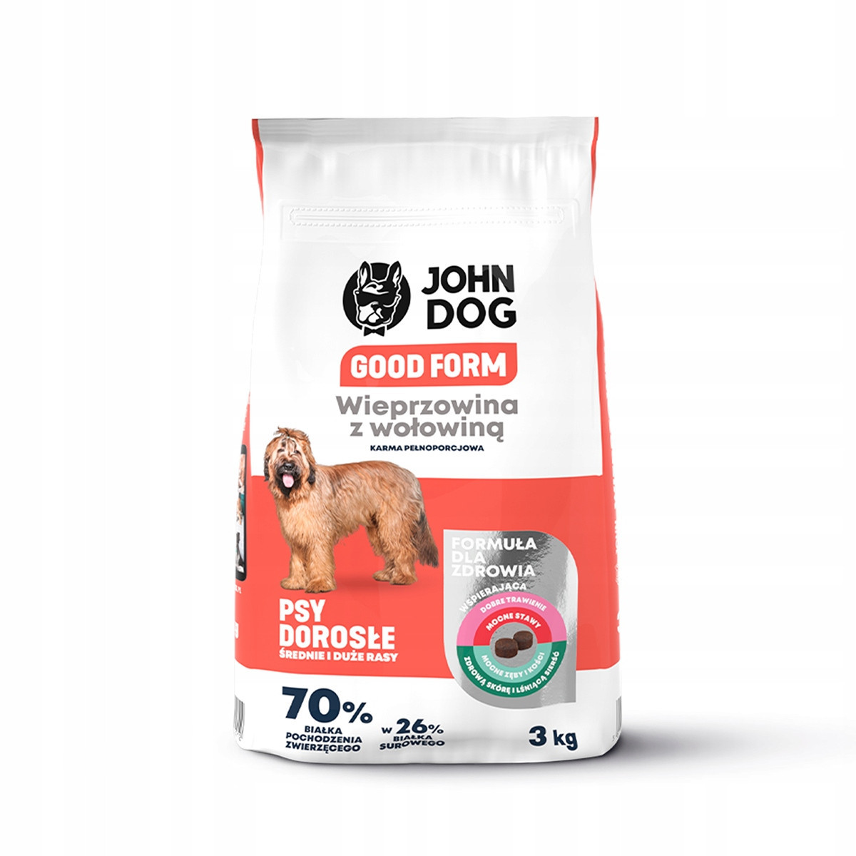 Přírodní krmivo pro psa bez lepku vepřové 3 kg