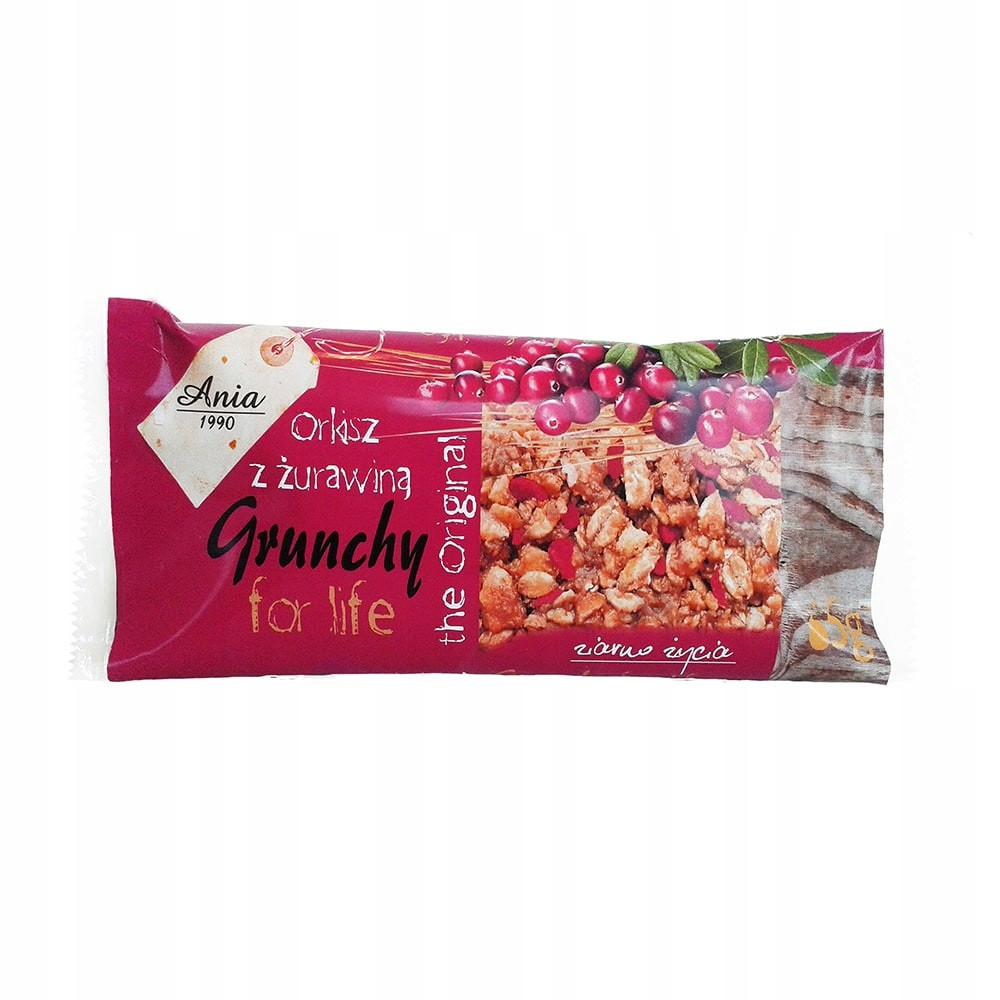 Ania Tyčinka Grunchy s brusinkami 65 g Set: 20 ks