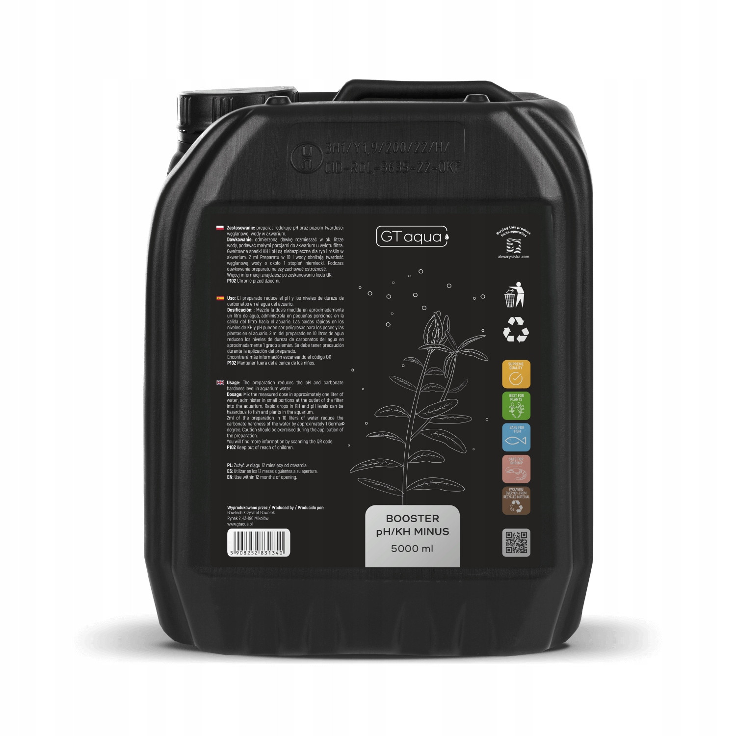 Gt Aqua Booster pH/KH mínus 5000 ml