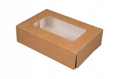 Papírová krabička s okénkem 260x190x60 mm 100 ks