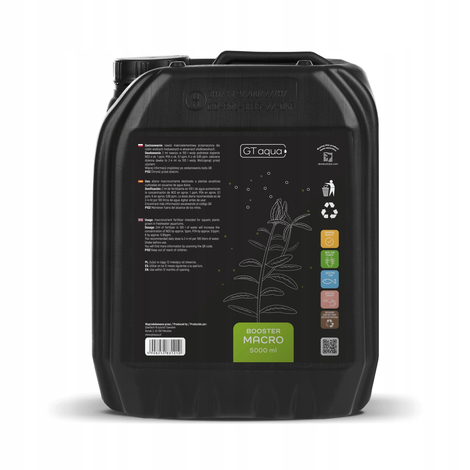 Gt Aqua Booster Macro 5 L -makroprvkové hnojivo