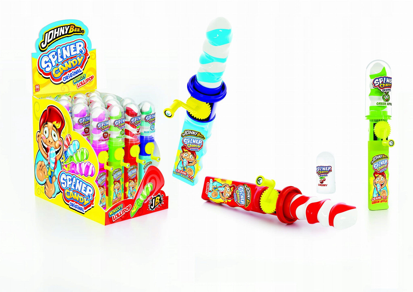 Johny Bee Lízátko Spiner Candy 16 Ks