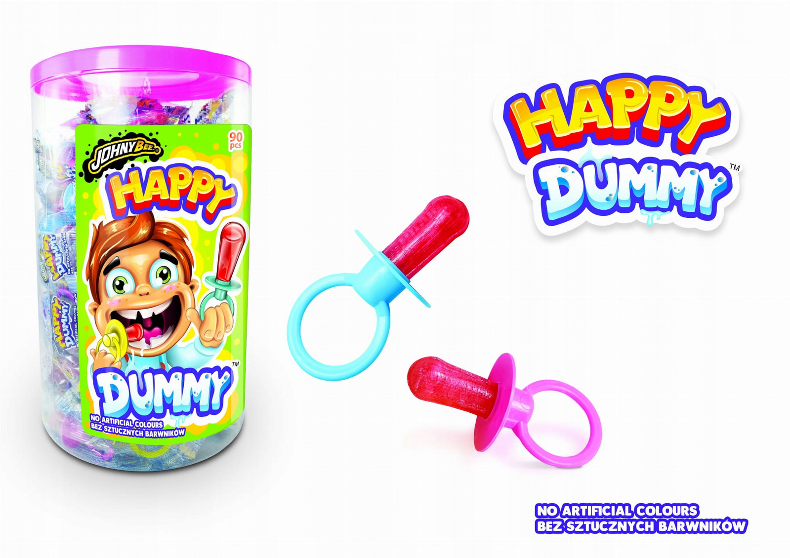 Johny Bee Lízátko Dudlík 90KS Happy Dummy