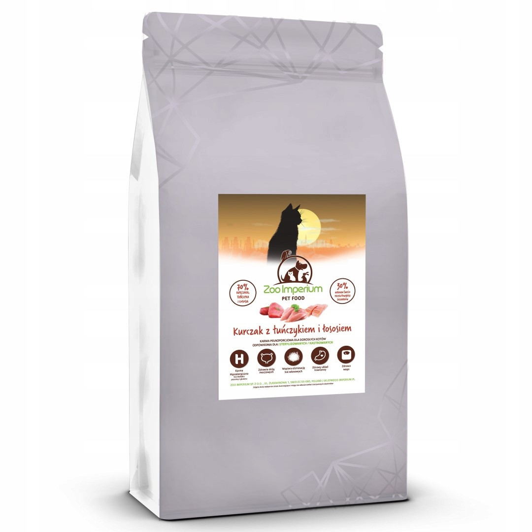 Suché Krmivo pro sterilizované kočky Zoo Imperium Kuřecí tuňák 5 kg