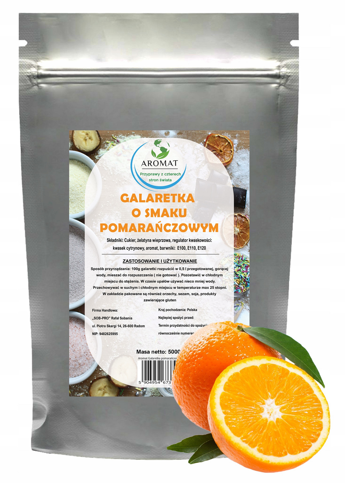 Želé S Pomerančovou Příchutí 5000 G Aromat Pomeranč 5 Kg