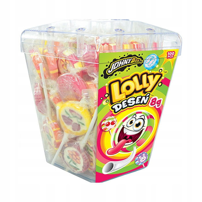 Johny Bee Lízátko Lolly Deseń Lízátko Deseniový 8G 100KS