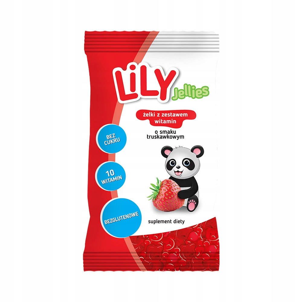 Lily Želé Bonbony s vitamínovou sadou s jahodovou příchutí 30 g Set: 30 ks