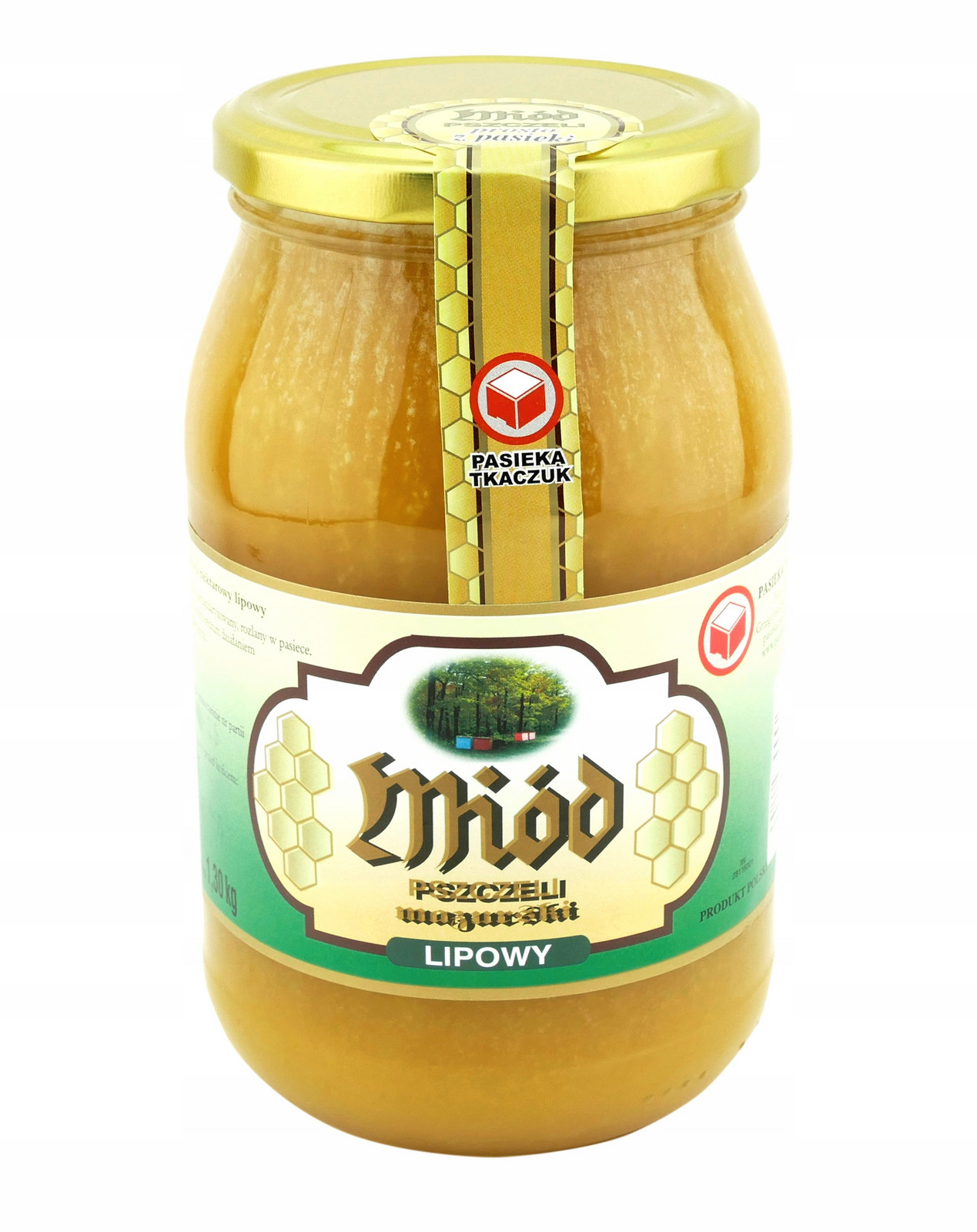 Lipový med Přírodní 1.2 kg Čerstvý 2024 z Mazur Polský