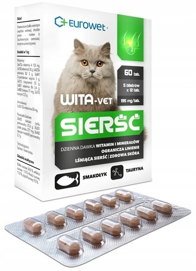 Víta-Vet Kočka Srst 60tabl.