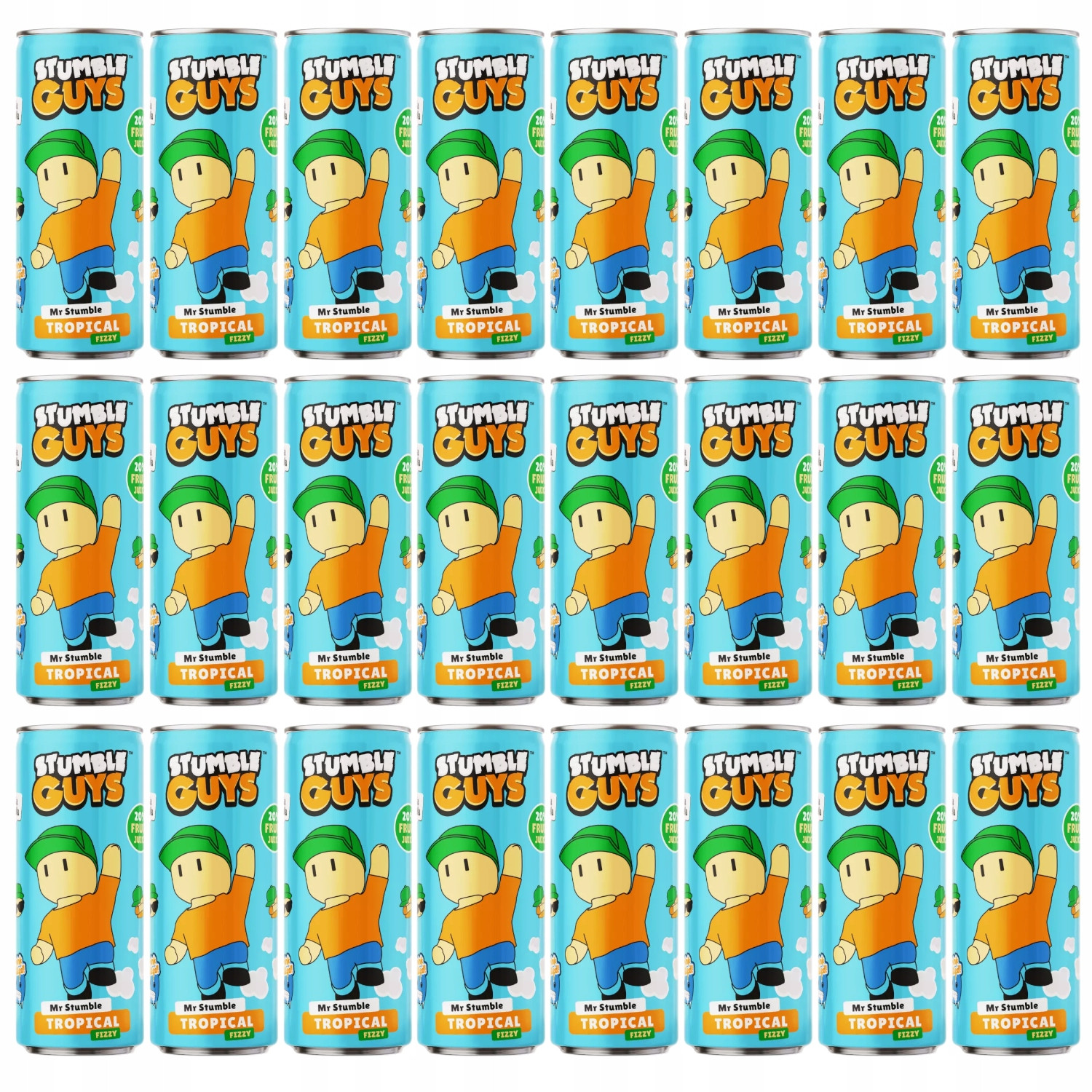 24 x Nápoj Vitamizu Stumble Guys Tropical plechovka 250 ml