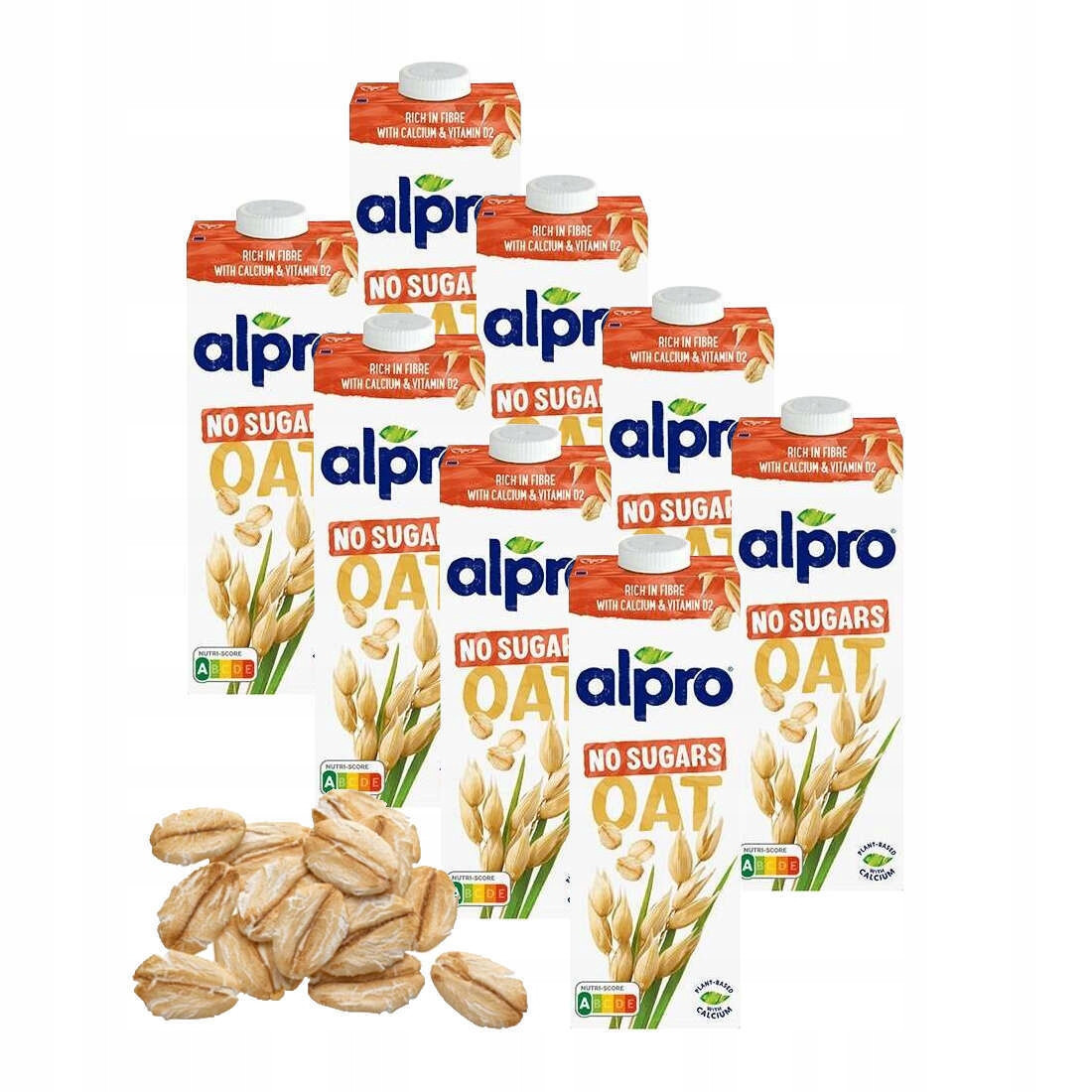 Sada Rostlinný nápoj Alpro No Sugars Oat Alpro ovesné bez cukru 8x1l