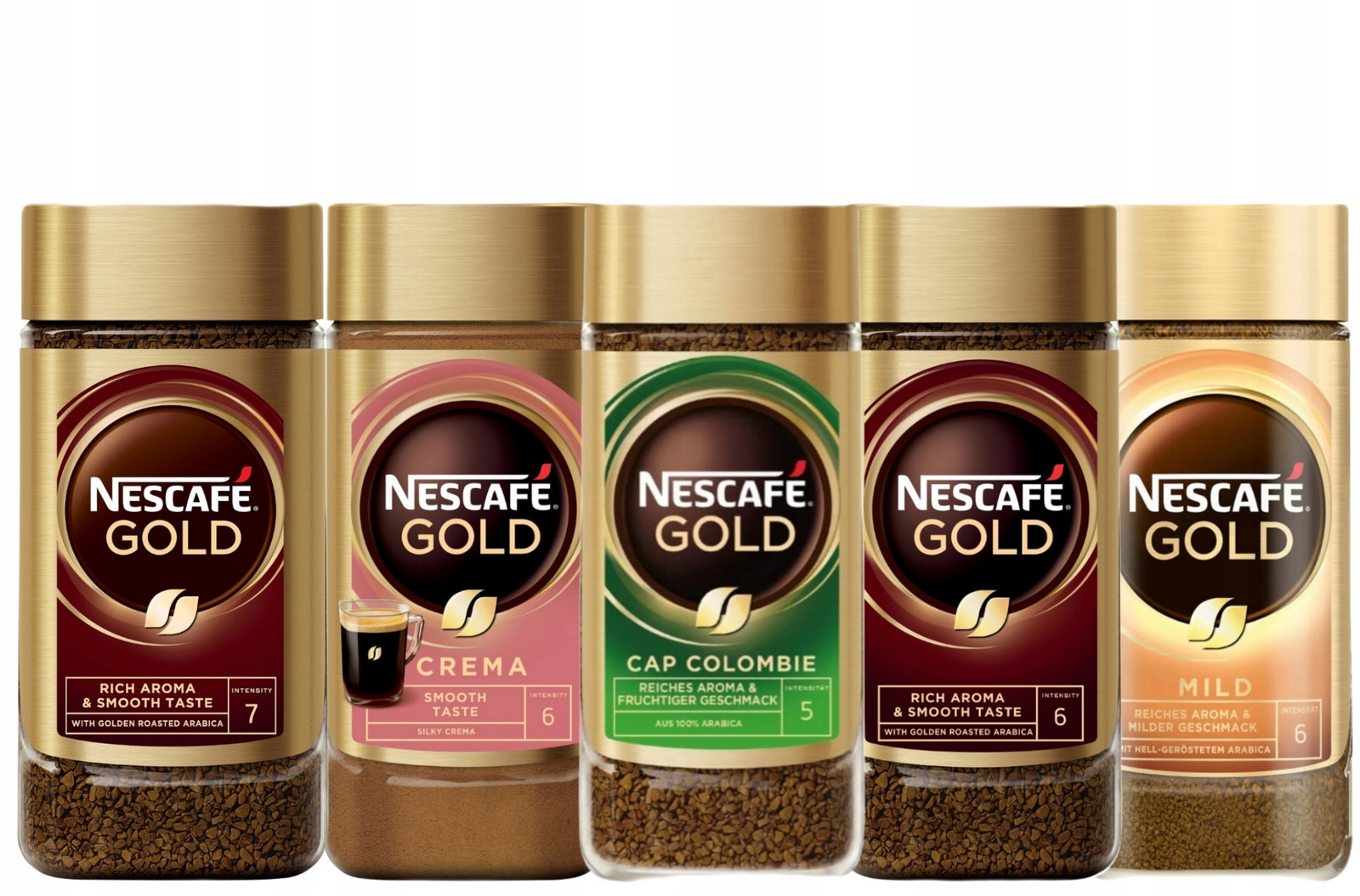 Káva rozpustná Nescafe 200g Set 5 Příchutí