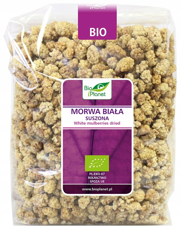 Moruše Bílá Sušená Bio 1 kg Bio Planet