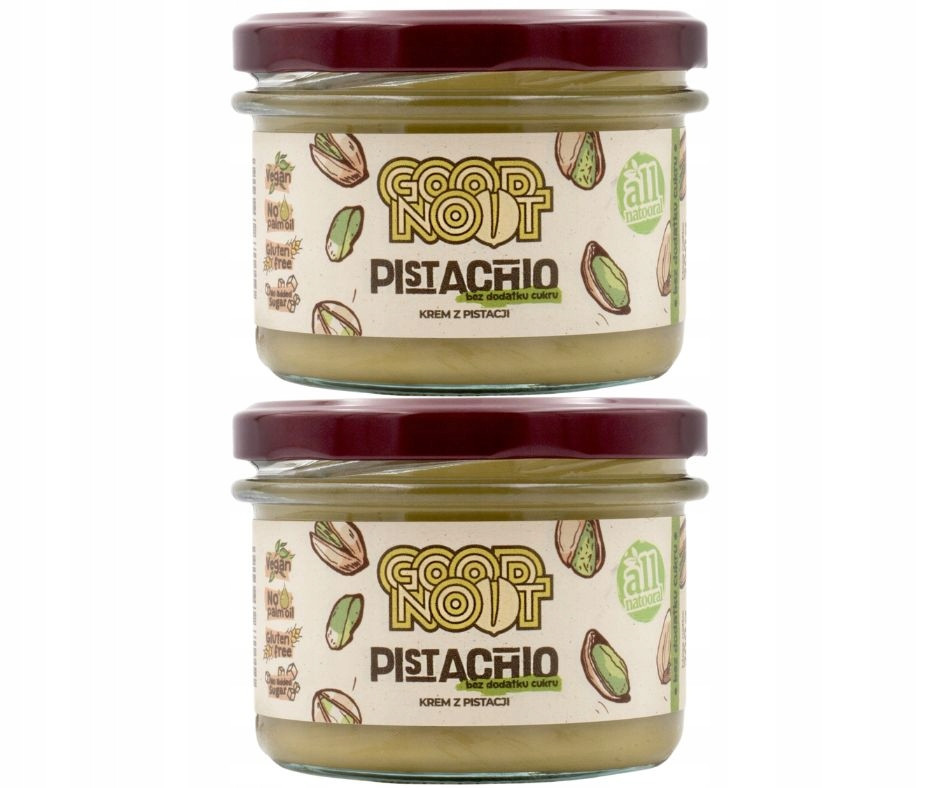 2x Pistáciový krém bez cukru 400g (2x 200g) z Pistácie Pistachio Good Noot
