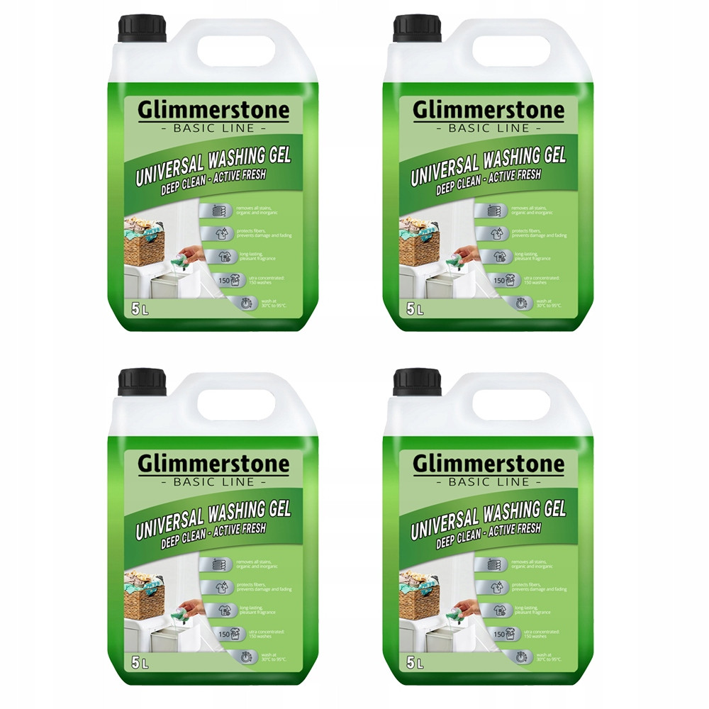 Glimmerstone Univerzální Gel Prostředek Na Praní 5L 150 Praní Sada 4KS