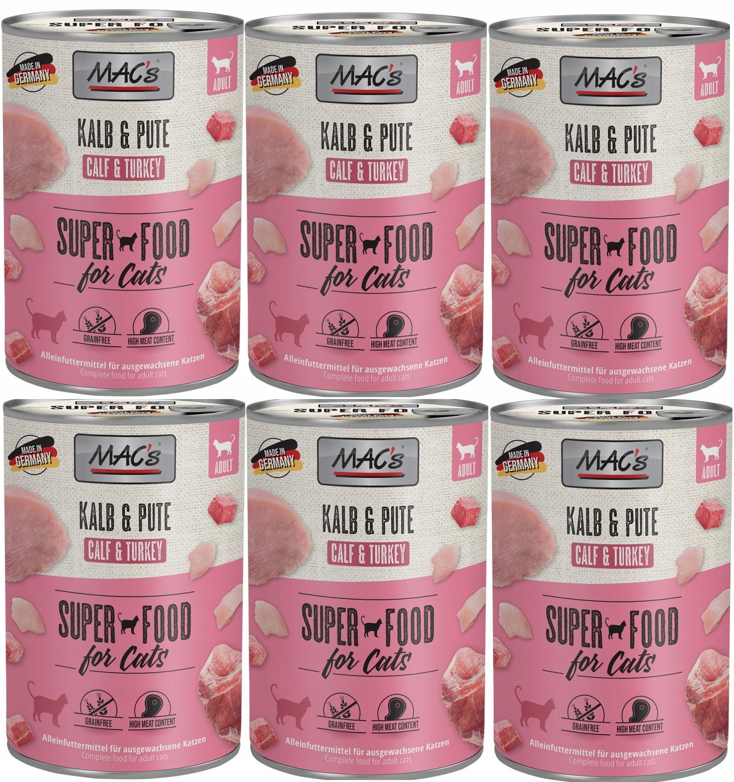 MAC's Cat Adult telecí a krůtí 6x800g