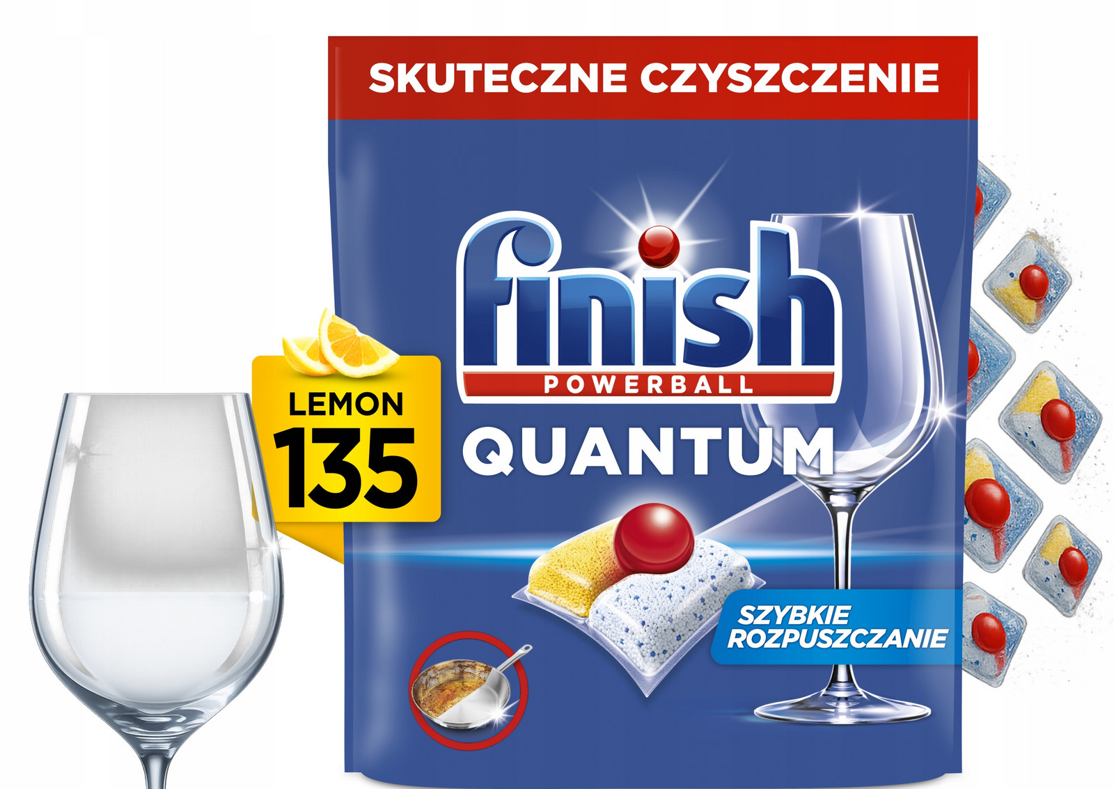 Finish Quantum Lemon Kapsle Do Myčky Na Nádobí Citronové 135 Kusů