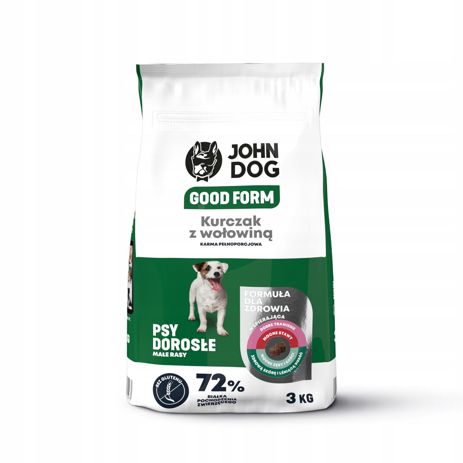 Bezobilné suché krmivo pro psy, kuřecí maso, 3 kg