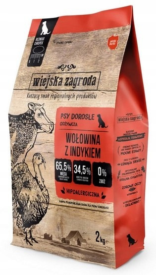 Wiejska Zagroda Hovězí maso s krůtím masem L 2 kg