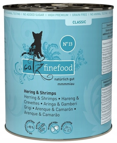 Catz Finefood Classic N.13 Sleď a Krevety konzerva 6x800g