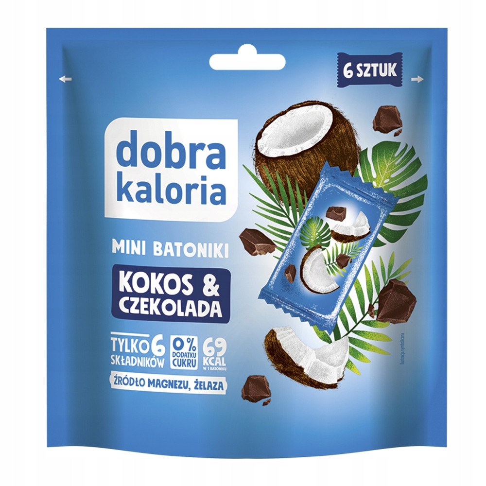 Dobra Kaloria Mini tyčinky kokos & čokoláda 102 g Set: 7 ks