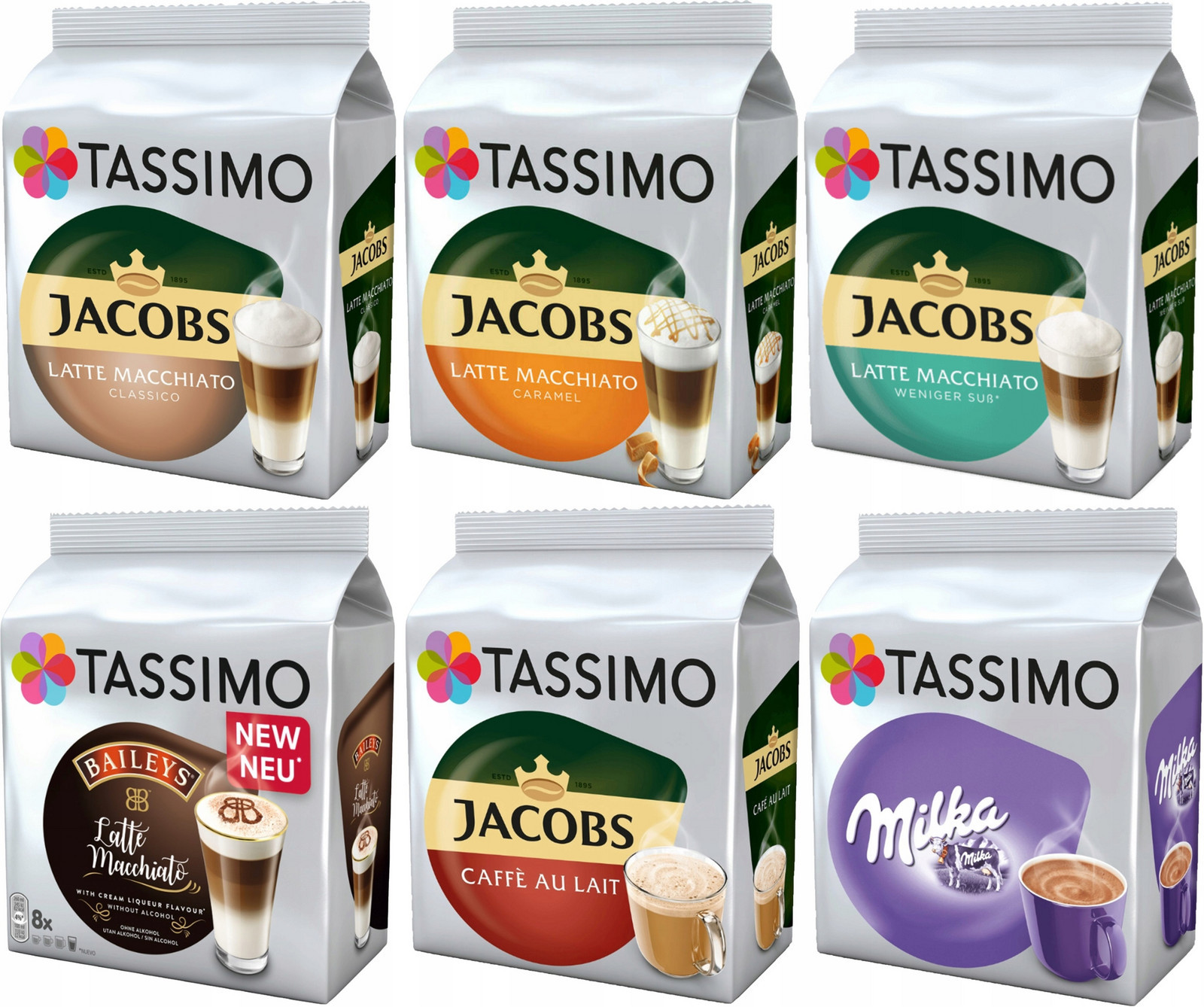 Sada Tassimo káva Jacobs mléčná káva Novinka 56 kusů