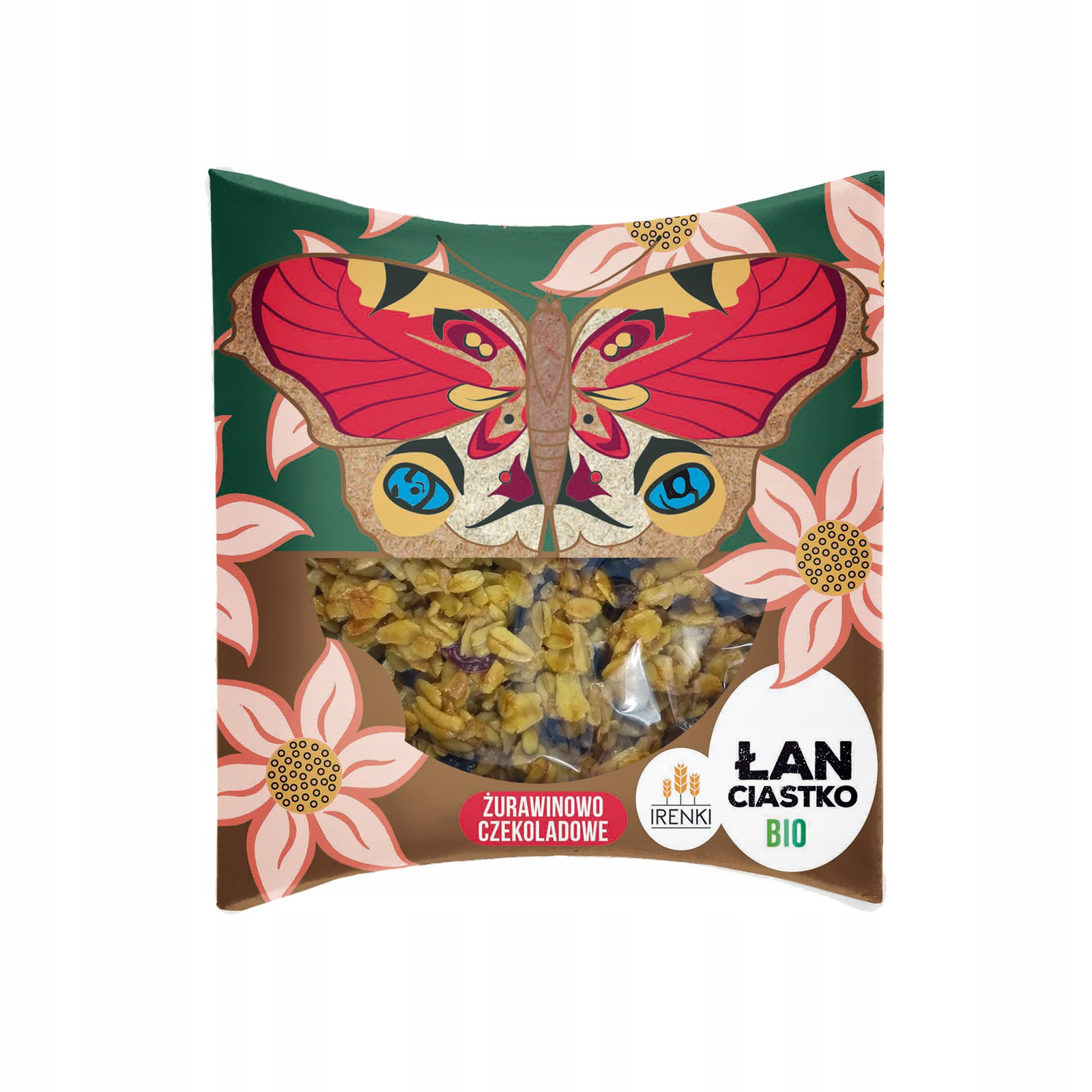 Irenki Sušenky Lán brusinkově-čokoládové Bio 40 g motýl Set: 15 ks