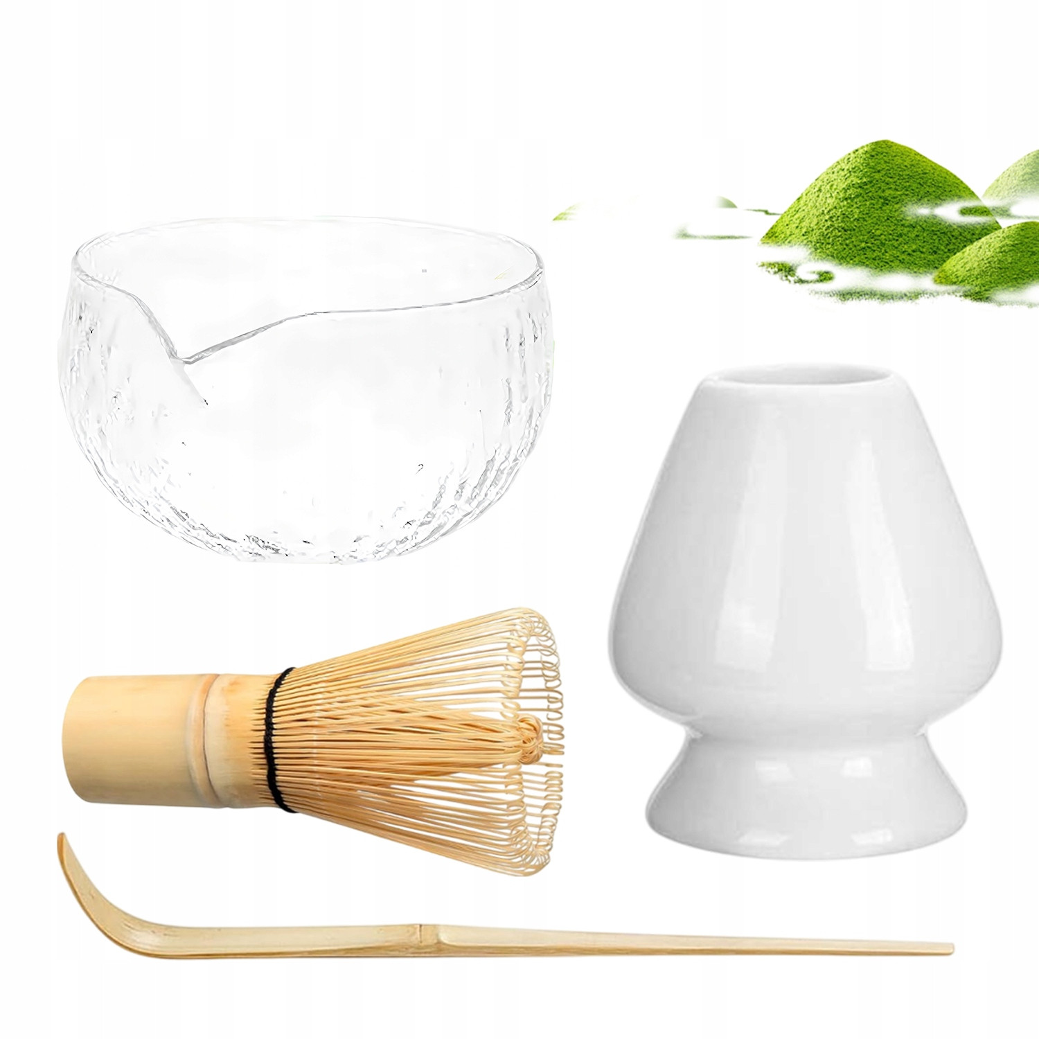 Metla na matchu tradiční šlehací metla Matcha Chasen 4v1 Prémiová sada