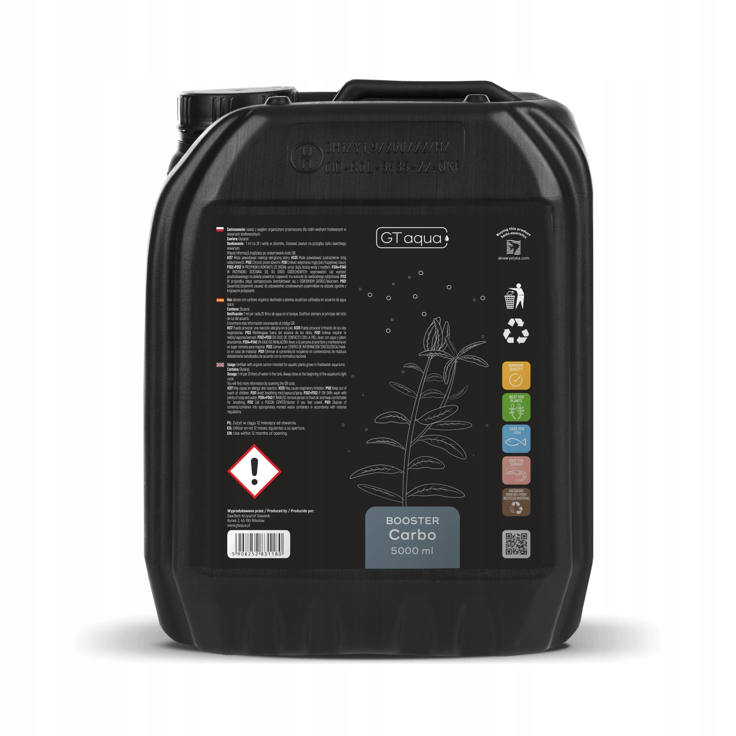 Gt Aqua Booster Carbo 5 L tekuté uhlí